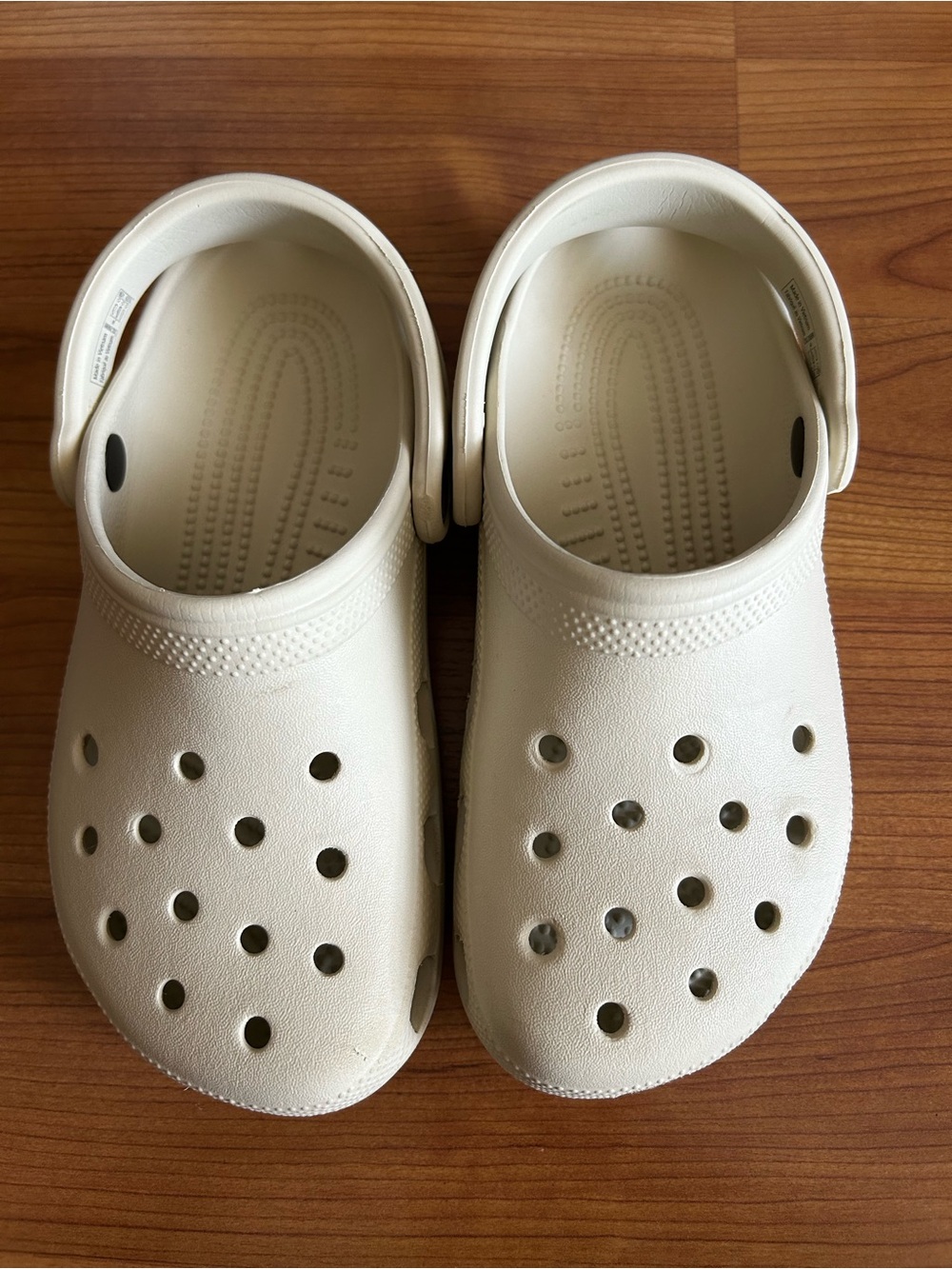 Kids Lightweight Cream Clog Shoes - Size J4